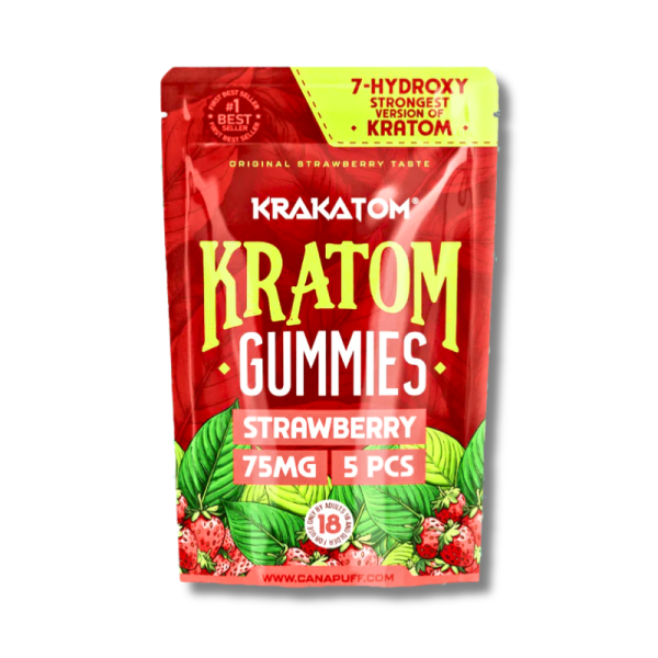 Kratom Gummies - Aardbei   5 Stuks